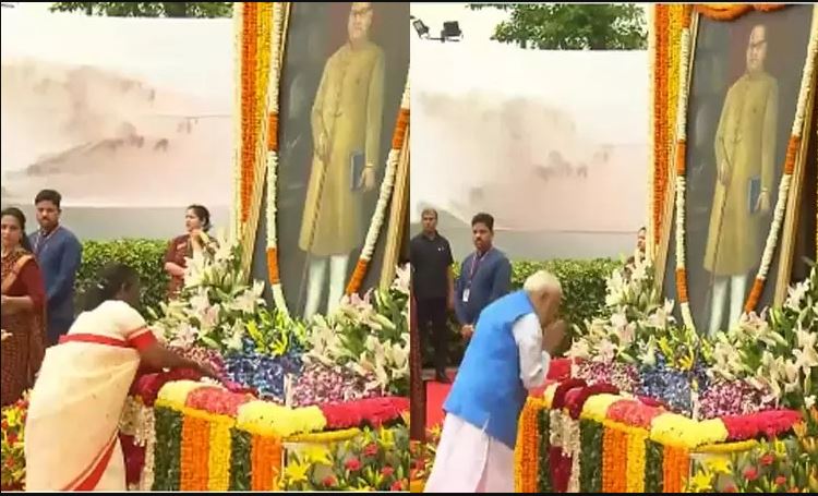 அண்ணல் அம்பேத்கரின் 134 ஆவது பிறந்தநாள் : இந்திய பிரதமரும் ஜனாதிபதியும் மரியாதை