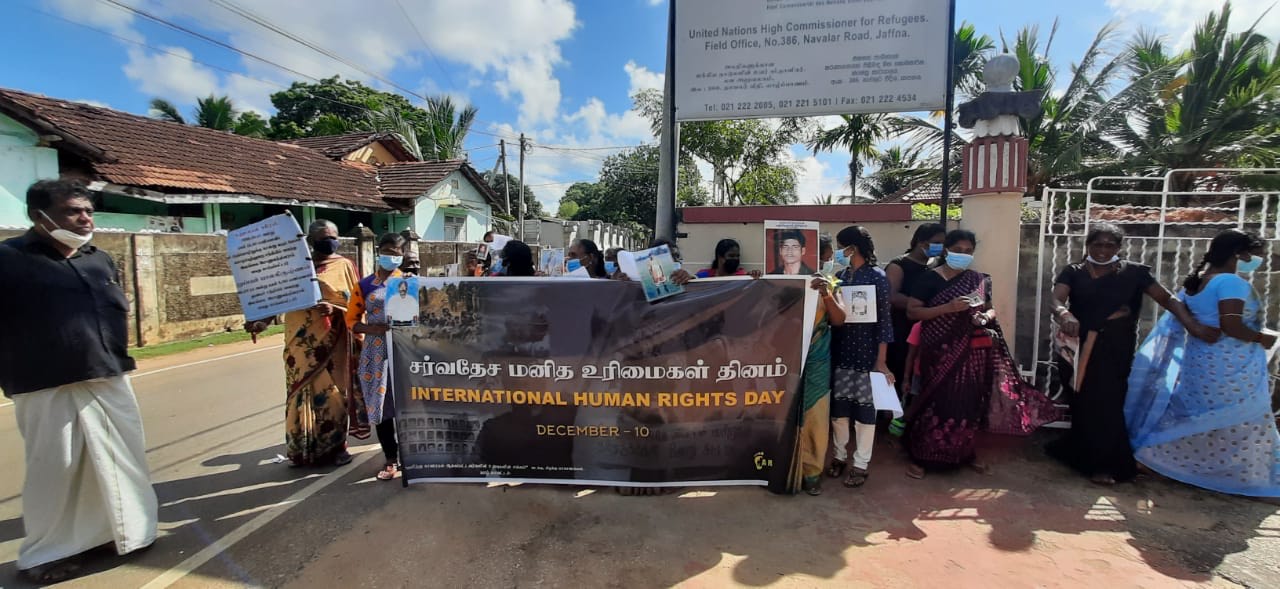 சர்வதேச மனித உரிமைகள் தினத்தை முன்னிட்டு யாழில் ஆர்ப்பாட்டம்!