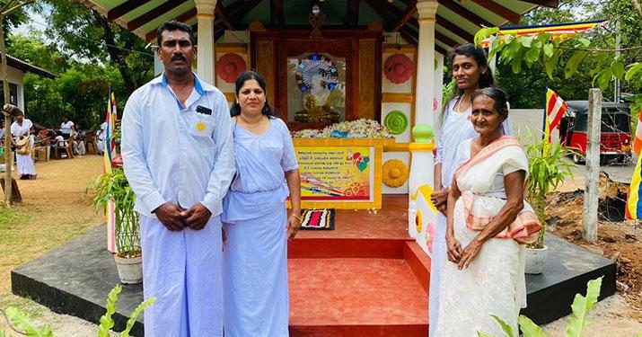 கோட்டாபயவின் முன்னோர்கள் மற்றும் சந்ததியினருக்கு நன்றி செலுத்தும் முகமாக விகாரை நிர்மாணம்