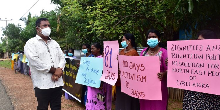 மன்னார் ஓலைத்தொடுவாய் பகுதியில் கவனயீர்ப்பு போராட்டம் முன்னெடுப்பு