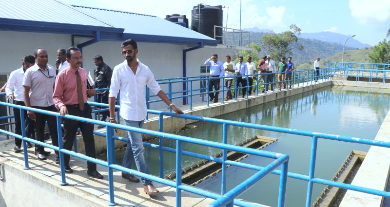 ஜீவன் தொண்டமான் எட்டாம்பிட்டிய நீர் சுத்திகரிப்பு நிலையத்திற்கு கண்காணிப்பு விஜயம்!