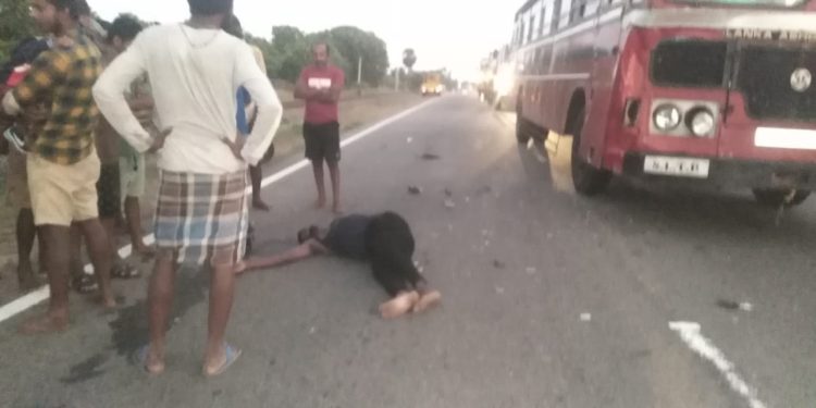 முகமாலை பகுதியில் இன்று காலை விபத்து : ஒருவர் உயிரிழப்பு