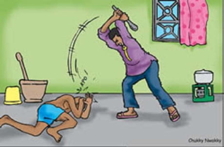 குழந்தையை பணயக்கைதியாக்கி முதுகில் வெட்டிய நபர்