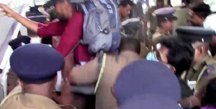 வடமத்திய மாகாண சபை கட்டிடத் தொகுதி முற்றுகை- 22  பேர் கைது!