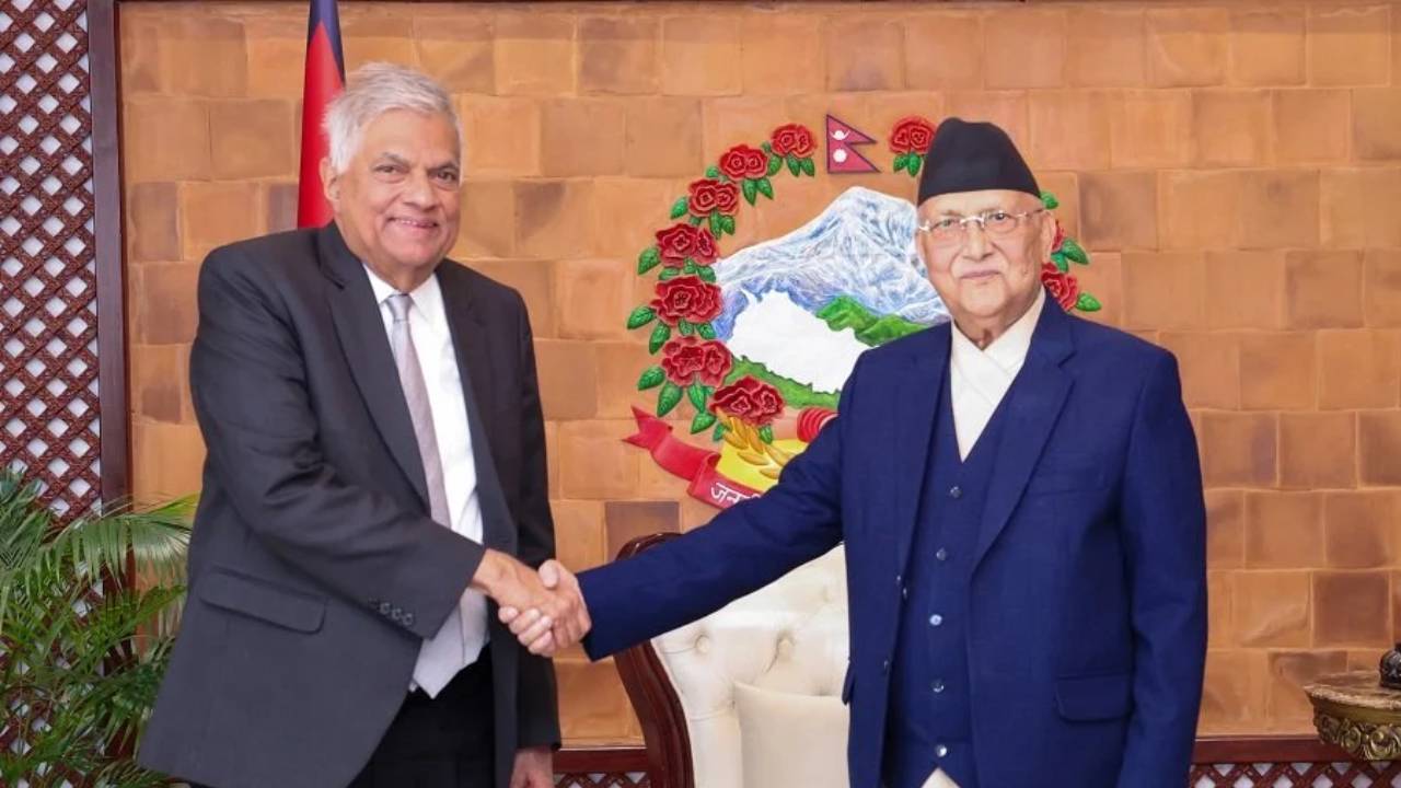 நேபாள பிரதமருடன் ரணில் விக்ரமசிங்க சந்திப்பு!