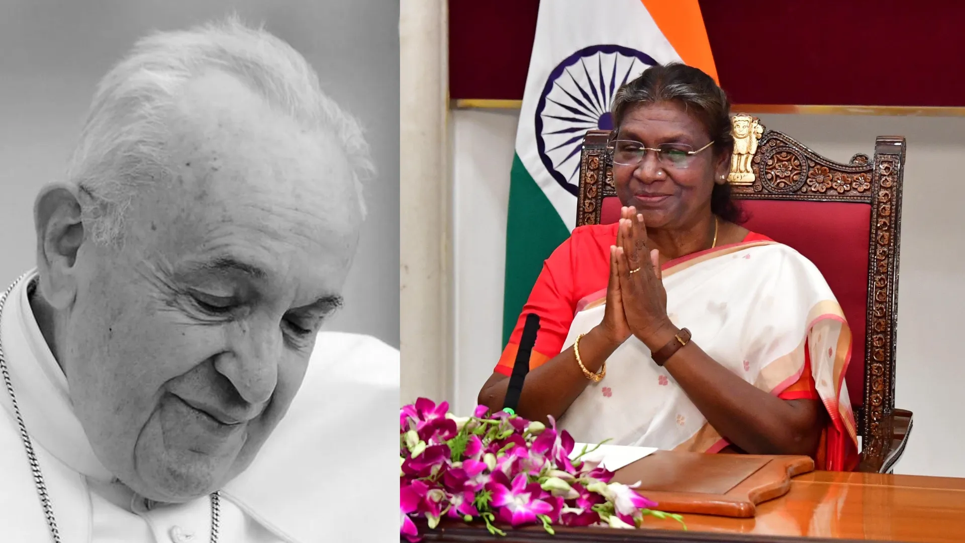 போப் பிரான்சிஸ்ஸின் இறுதிச்சடங்கில் பங்கேற்பதற்காக வத்திகான் புறப்பட்டார்  திரௌபதி முர்மு!