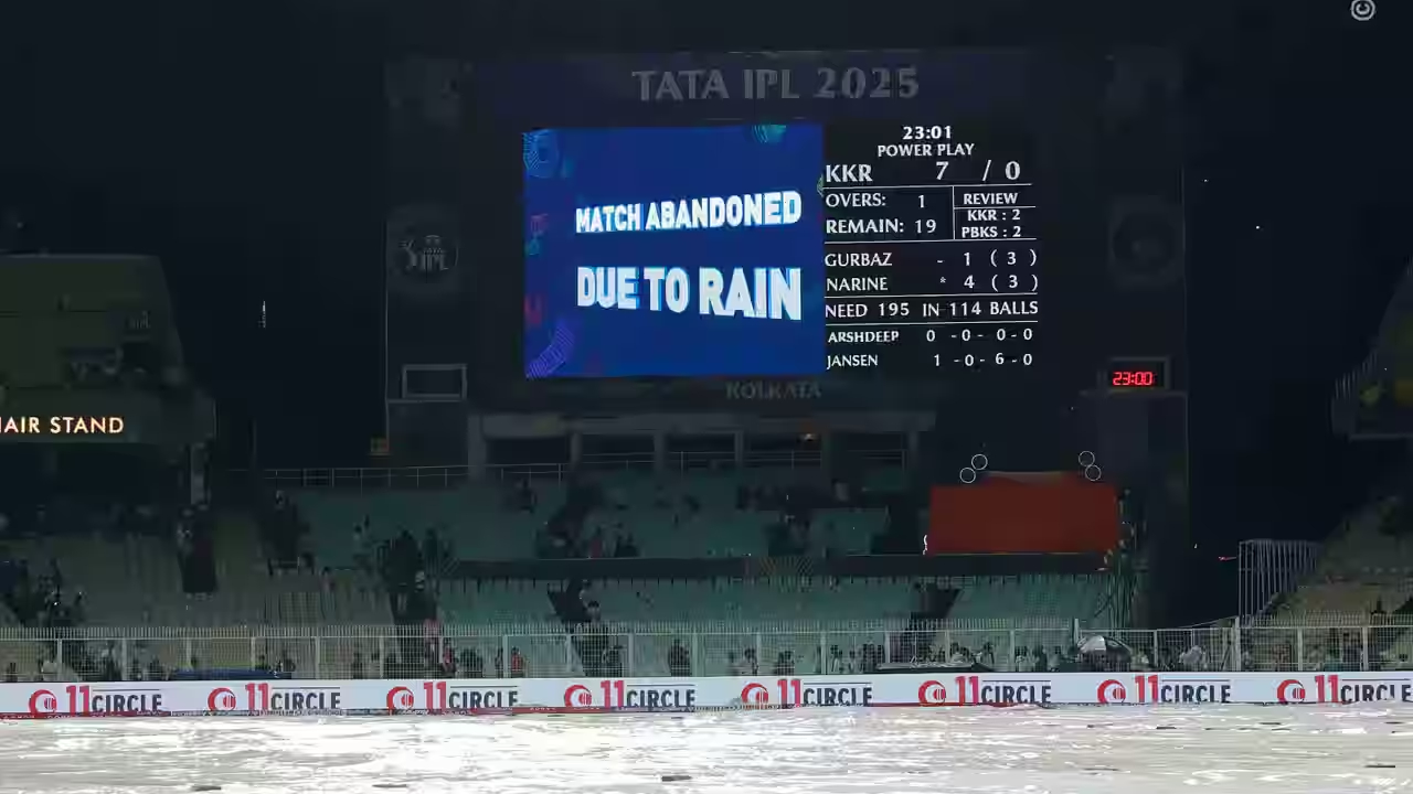 IPL 2025; மழையால் பாதிக்கப்பட்ட கொல்கத்தா – பஞ்சாப் இடையிலான போட்டி!
