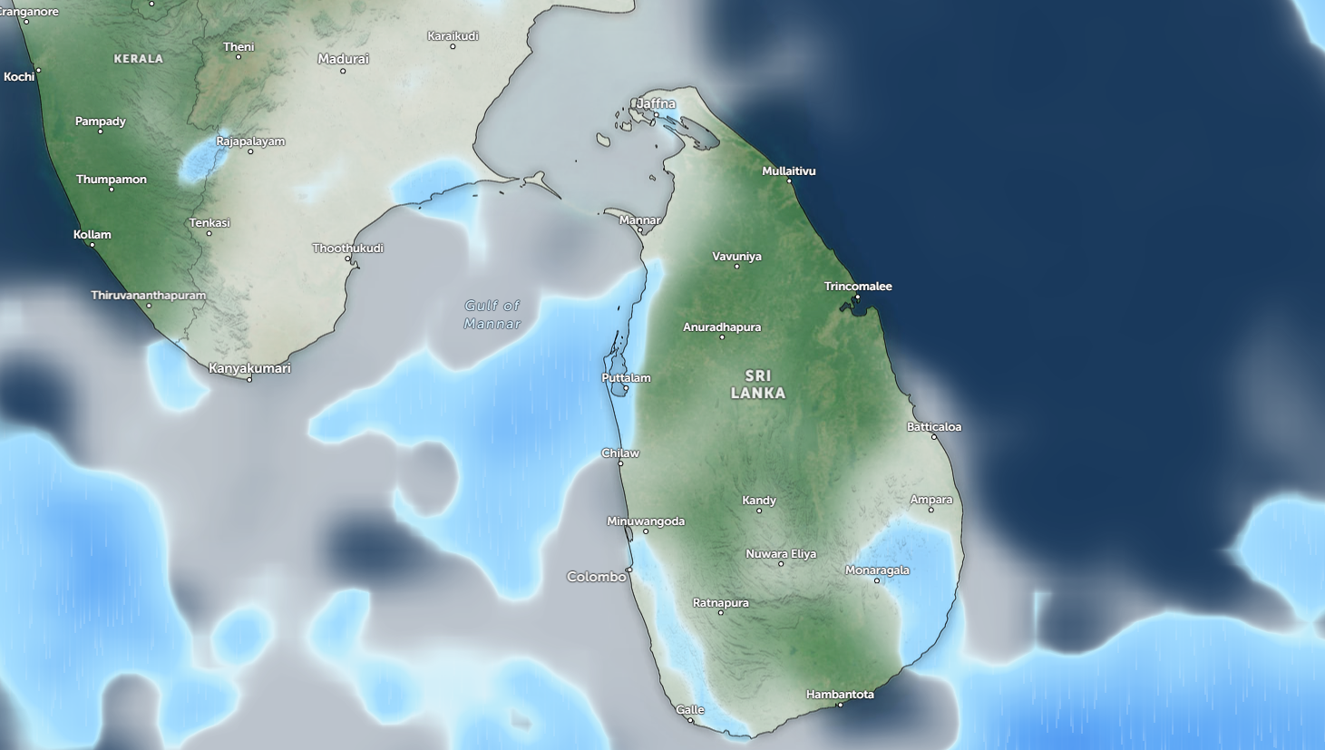 பல பகுதிகளில் இடியுடன் கூடிய மழை!