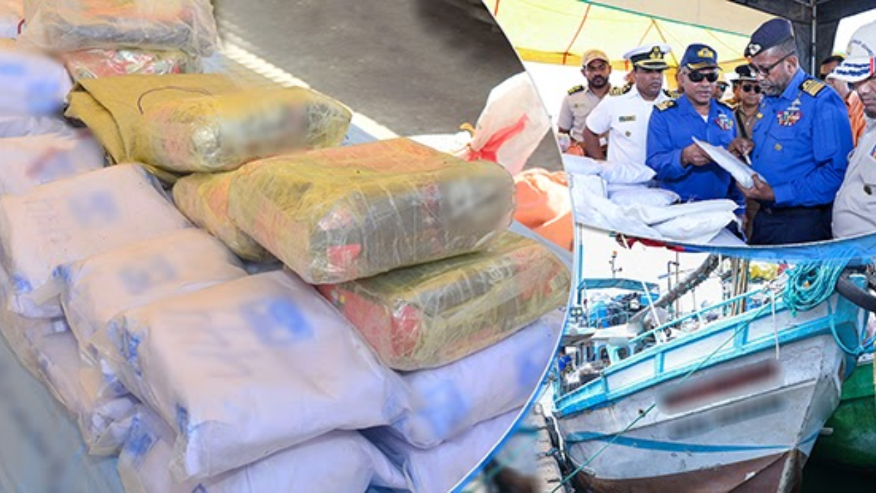 இரு படகுகளிலிருந்து 450 கிலோ போதைப்பொருள் மீட்பு!