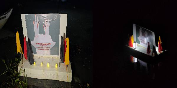 மட்டக்களப்பு கல்லடி பாலத்து வாவியில் மிதந்துவந்த நினைவு தூபி !