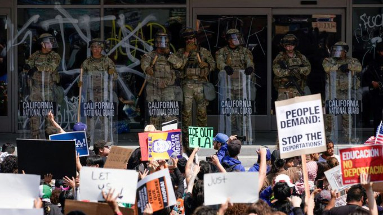 லாஸ் ஏஞ்சல்ஸுக்கு கடற்படையினரை அனுப்பும் ட்ரம்ப் நிர்வாகம்!