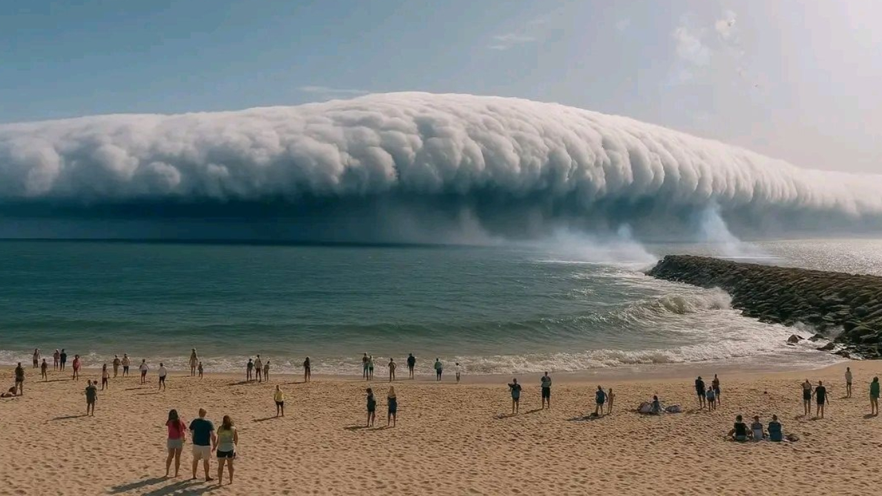 150 கி.மீ நீளம்; போர்த்துக்கலில் சுனாமி அலைகள் போல் தோன்றிய மேகங்கள்!