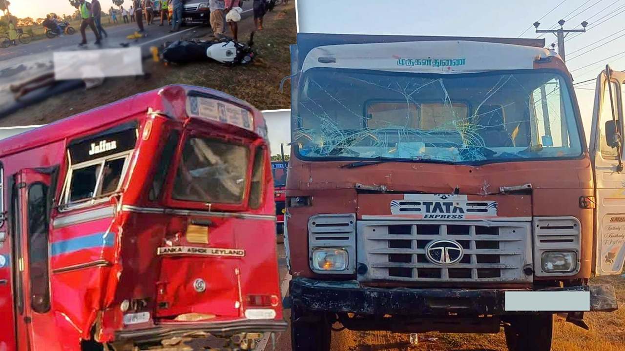 கிளிநொச்சியில் இன்று அதிகாலை இடம்பெற்ற விபத்தில் இருவர் உயிரிழப்பு!