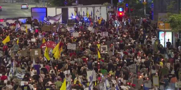 பெஞ்சமின் நெதன்யாகுவின் திட்டத்திற்கு எதிர்ப்பு தெரிவித்து மக்கள் போராட்டம்!