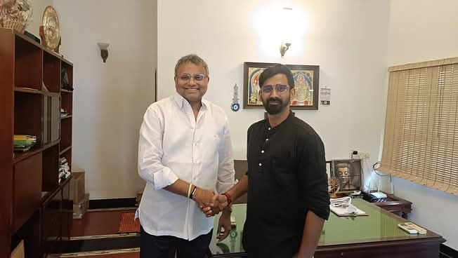 சிவகங்கை நாடாளுமன்ற  உறுப்பினர்  கார்த்தி பி. சிதம்பரத்தை சந்தித்த ஜீவன் தொண்டமான்!