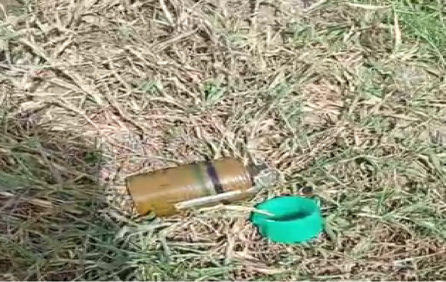 மீன் பிடிக்க இறைத்த குட்டையிலிருந்து கைக்குண்டு ஒன்று மீட்பு!