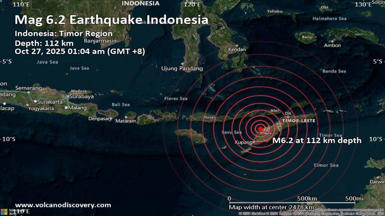 இந்தோனேசியாவில் சக்திவாய்ந்த நிலநடுக்கம்!