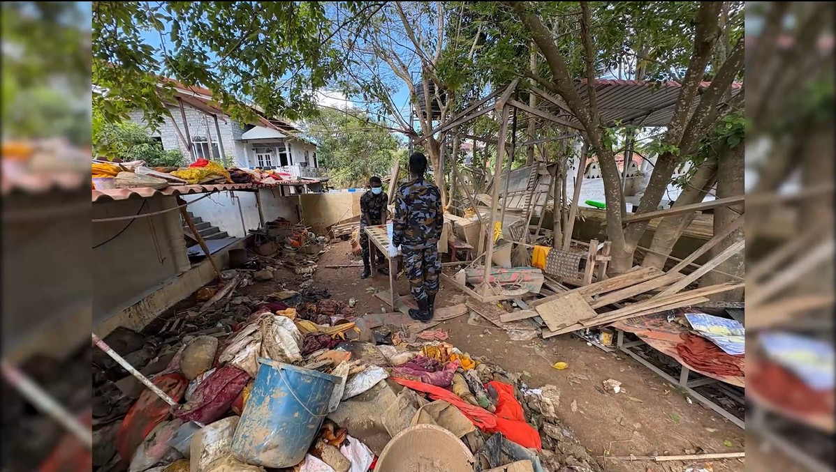 அனர்த்தங்களில் பாதிக்கப்பட்ட பகுதிகளில்  விமானப்படையினர் புனரமைப்பு நடவடிக்கை!