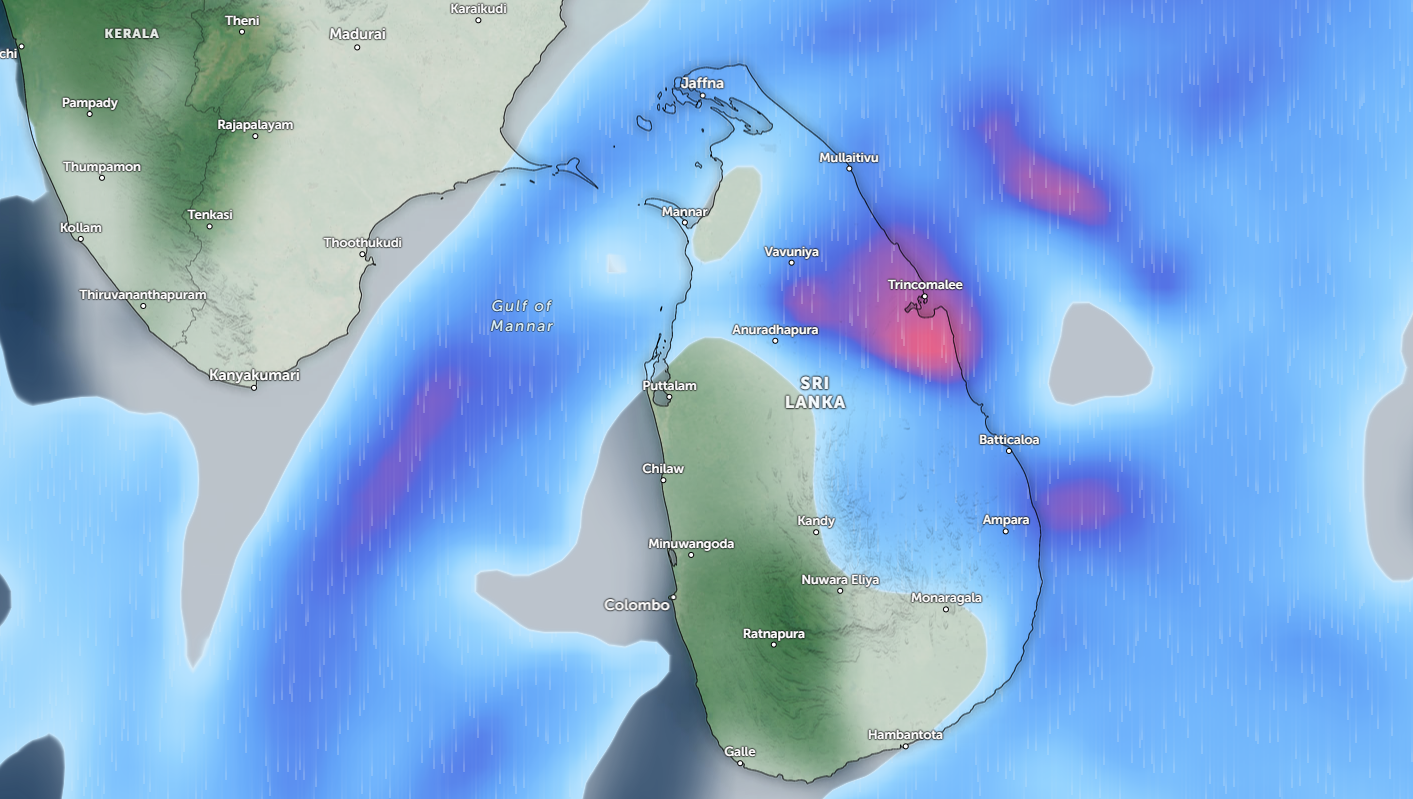 பல இடங்களில் 100 மி.மீ க்கும் அதிகமான பலத்த மழை!