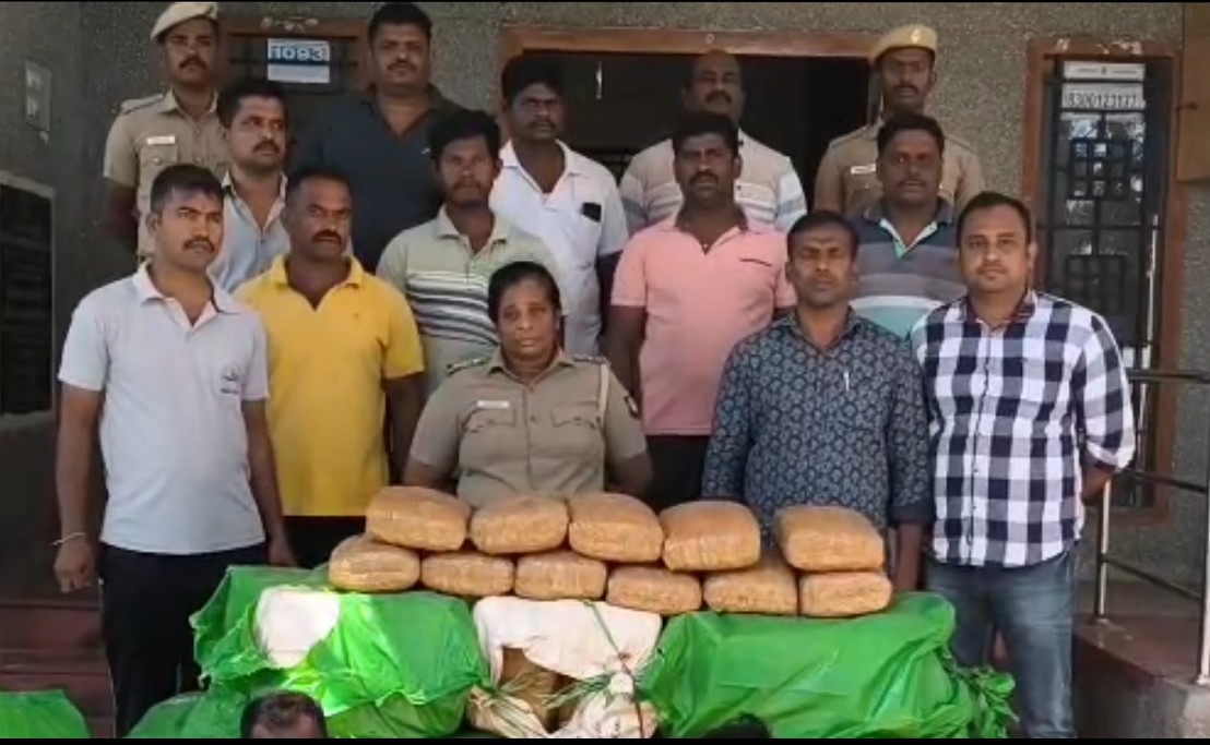 இலங்கைக்கு கடத்தவிருந்த 150 கிலோ கஞ்சா பறிமுதல்!
