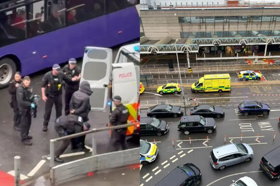 ஹீத்ரோ விமான நிலையத்தில் பெப்பர் ஸ்பிரே தாக்குதல் – 21 பேர் பாதிப்பு, ஒருவர் கைது