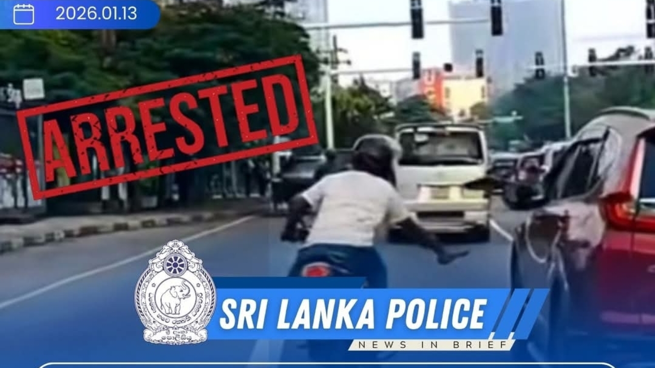 பல வாகனங்களை சேதப்படுத்திய மோட்டார் சைக்கிள் சாரதி கைது!