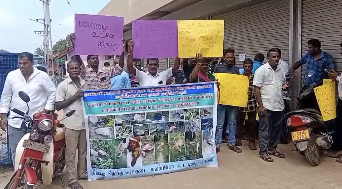 மாடுகளை திருடும் கும்பலை கட்டுப்படுத்தக் கோரி போராட்டம்!