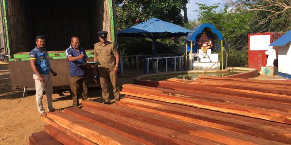 கிளிநொச்சியில் 40 லட்சம் ரூபாய் பெறுமதியான பாலை மரக்குற்றிகள் பொலிஸாரால் மீட்பு!