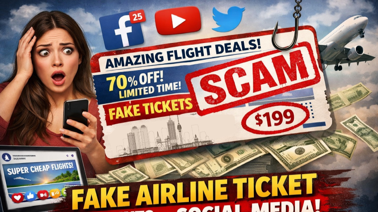 போலி விமான டிக்கெட்டுகள் தள்ளுபடிகள் குறித்து பொலிஸார் எச்சரிக்கை!