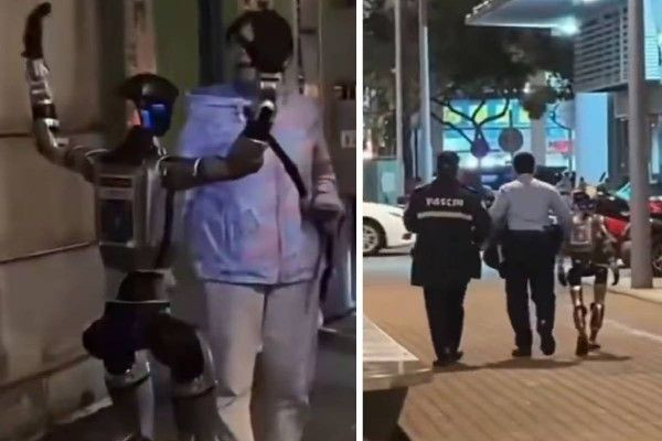 சீனாவில் மனித வடிவ ரோபோவை கைது செய்த பொலிசார்