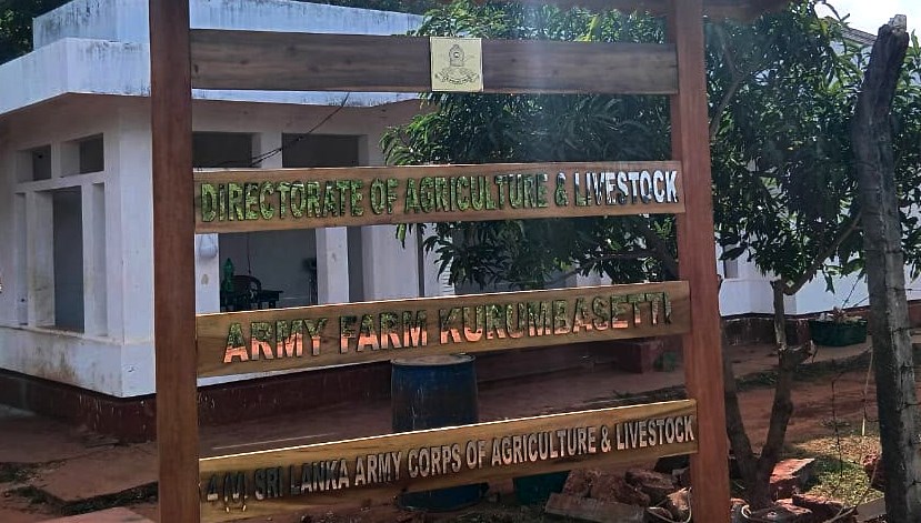 வலி .வடக்கில் தனியார் காணிக்குள் உள்ள இராணுவ விவசாய பண்ணைக்கு பெயர் பலகை நாட்டும் நடவடிக்கை!