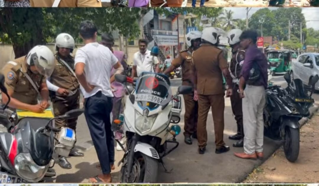 வவுனியாவில் போக்குவரத்து விதிமுறைகளை மீறி மாணவர்கள் பேரணி: மோட்டார் சைக்கிள் பறிமுதல்!