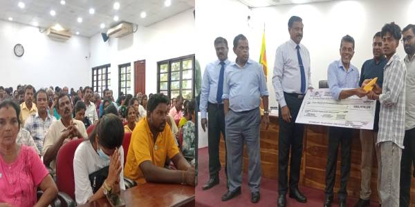 யாழ் மாவட்டத்தில் வீட்டுத்திட்டத்திற்கு தெரிவாகிய 125 குடும்பங்களுக்கான காசோலைகள் வழங்கிவைப்பு!