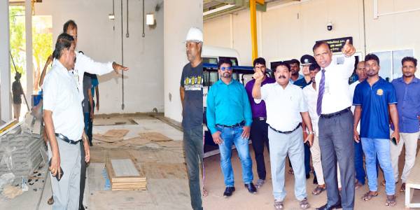 பலாலி விமான நிலையத்தின்  அபிவிருத்திப் பணிகள்  –  அமைச்சர் இராமலிங்கம் சந்திரசேகரன் கள ஆய்வு!